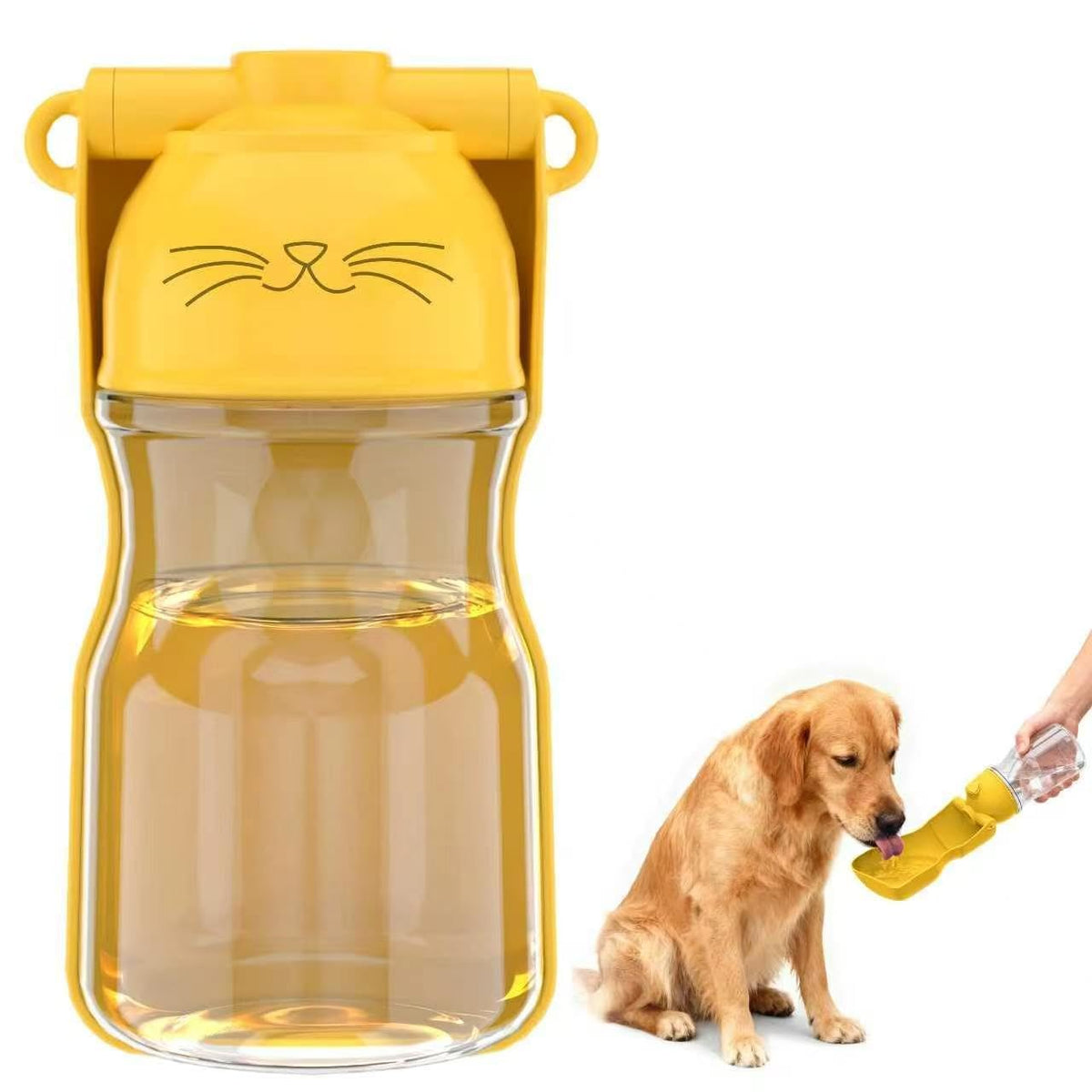 Amerisun Dog Water Bottle16.9 OZ Collapsible Leak-Proof Pet Water Bowl