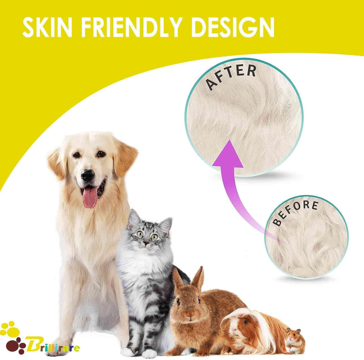 2 Pack Dog Grooming Bath Brush, Premium Soft Silicone Pet Brushes with Handle, Shampoo Soothing Comb for Wet Dry Long Short Haired Dogs & Cats Massaging, Deshedding Shower Scrubbing