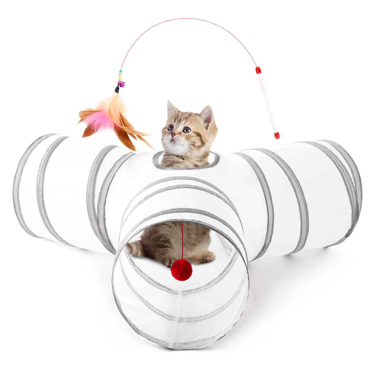 Tempcore Pet Tunnel Tube Cat Toys, Cat Tunnels for Indoor Cats