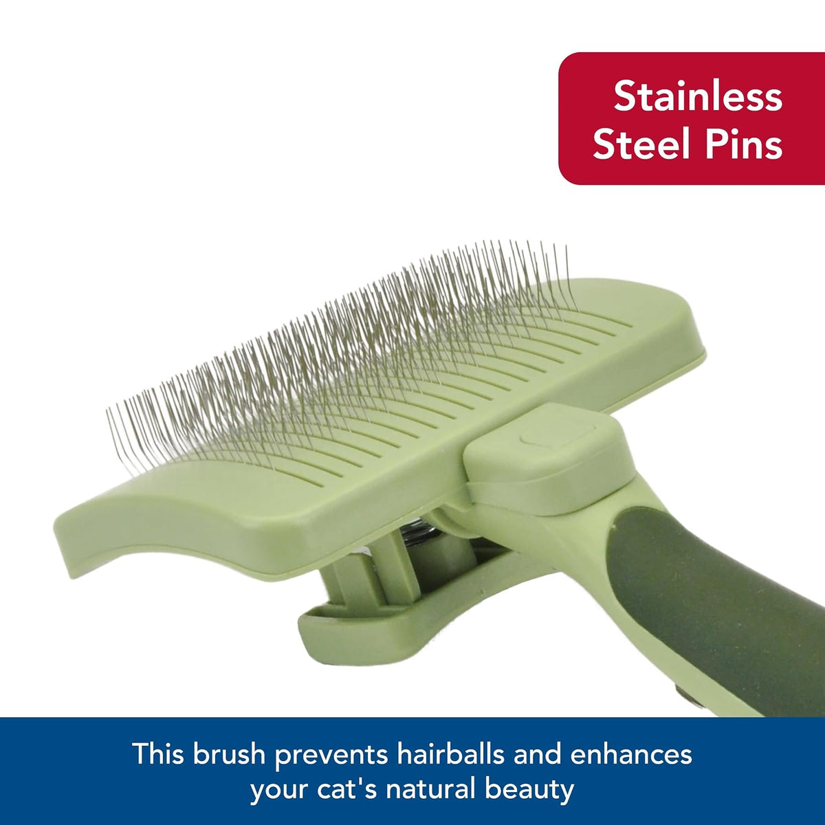 Coastal Pet Safari Cat Self Cleaning Slicker Brush, Cat Grooming Supplies