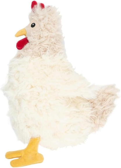 Best Pet Supplies Interactive Squeaky Dog Toy - Crinkle Chicken, Beige