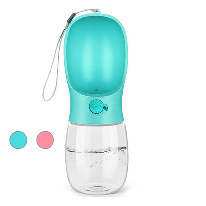 Kalimdor Dog Water Bottle, Leak Proof Portable Puppy Water Dispenser with Drinking Feeder for Pets Outdoor Walking, Hiking, Travel, Food Grade Plastic (19oz Blue)