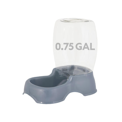 Petmate Pet Cafe Gravity Water Dispenser, 0.75 GAL, Pearl Gray
