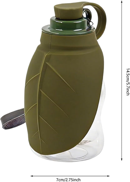 Portable Dog Water Bottle, ABS + Silicone Pet Water Dispenser