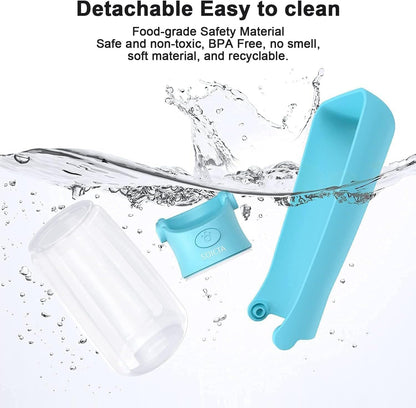 SOICTA Portable Dog Small Animals Water Bottle for Walking 19 OZ or 12 OZ Pet Water Bottles for Puppy Medium Large Dogs Little Animals Water Dispenser Dog Small Animals Water Bowl