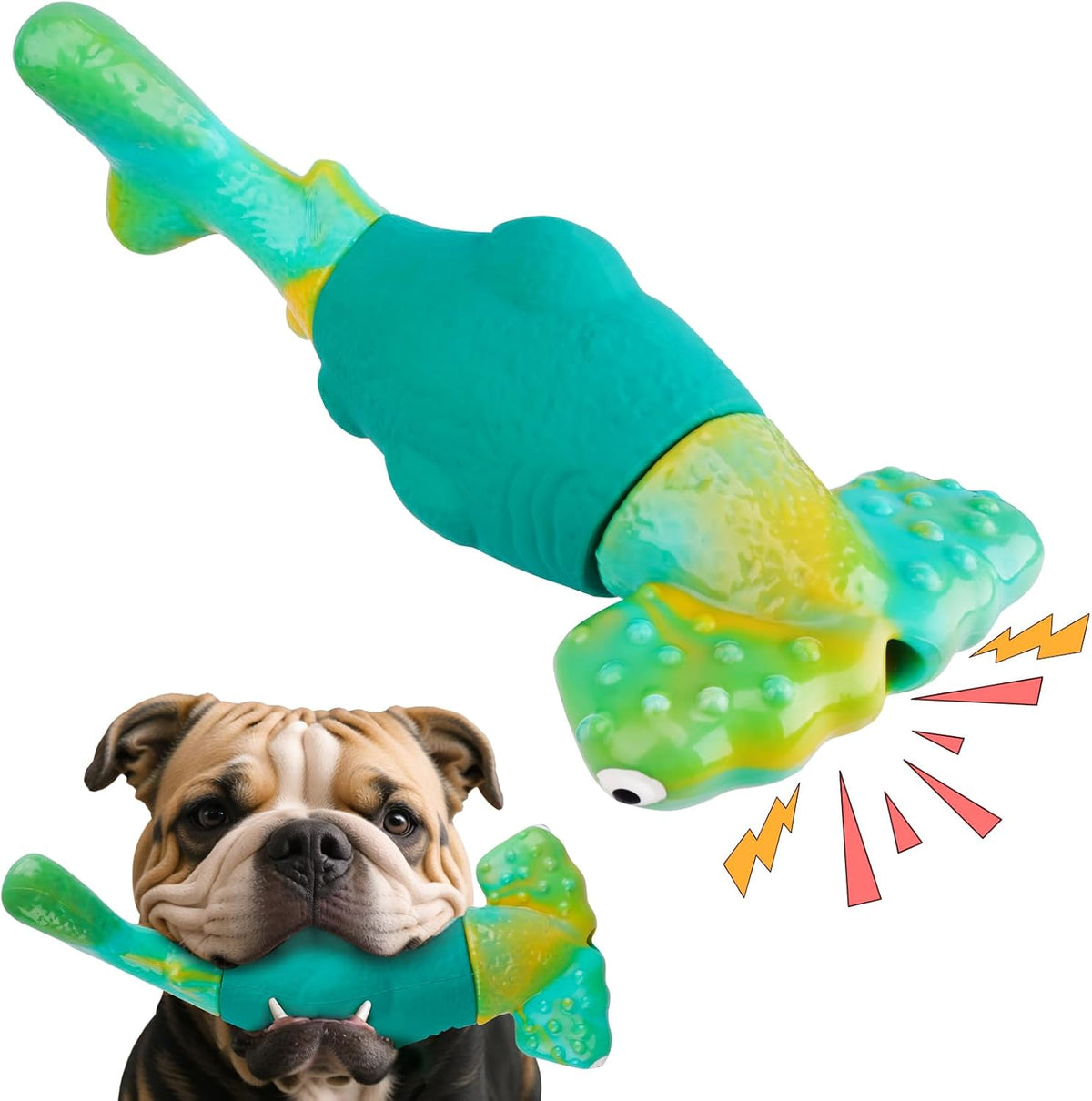 BIKIISEN Dog Toys for Aggressive Chewers, Squeaky Tough Chew Toys