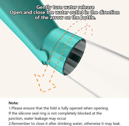 Dog Water Bottle Portable for Walking Pet Travel 19 OZ Leak proof Water Bottle Bowl with Drinking Feeder Cat Puppy Water Dispenser for Hiking Camping Blue