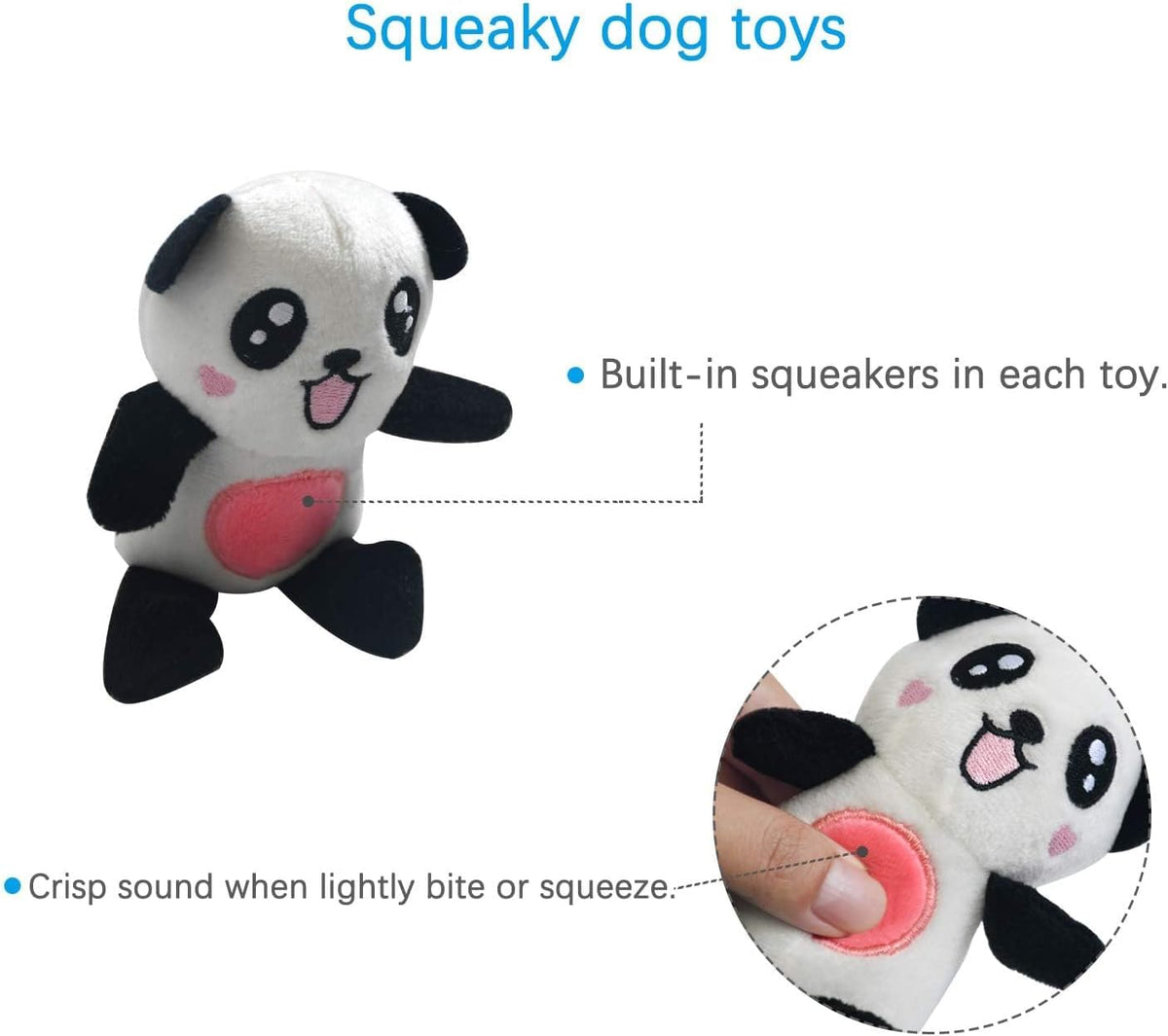 LEGEND SANDY Squeaky Plush Dog Toy Pack for Puppy, Small Puppy Chew Toys