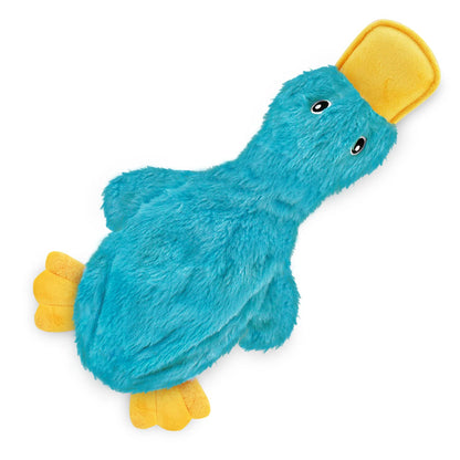 Best Pet Supplies Interactive Squeaky Dog Toy - Crinkle Duck, Blue