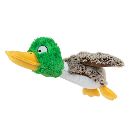 Best Pet Supplies Interactive Squeaky Dog Toy - Crinkle Duck, Blue