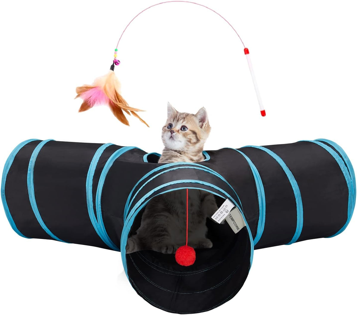 Tempcore Pet Tunnel Tube Cat Toys, Cat Tunnels for Indoor Cats