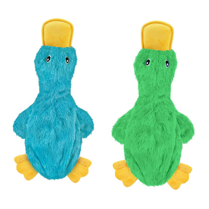 Best Pet Supplies 2-in-1 Fun Skin Stuffless Dog Toy - Wild Duck, Medium