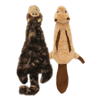 Best Pet Supplies 2-in-1 Fun Skin Stuffless Dog Toy - Wild Duck, Medium