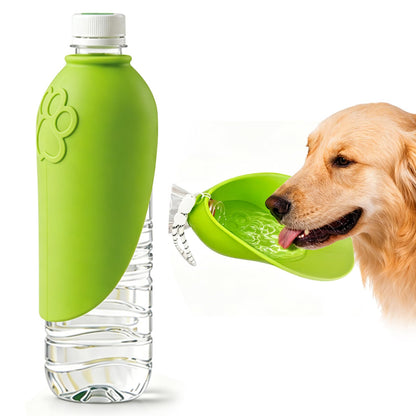Portable Dog Water Bottle Attachment, Foldable Dog Water Bowl for Walks