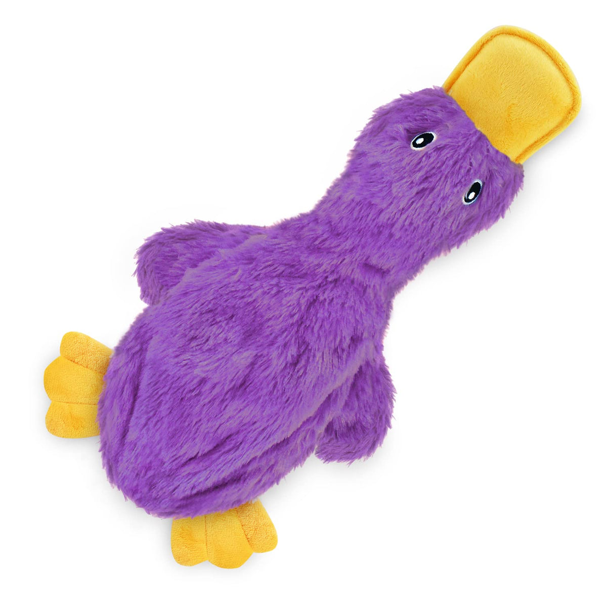 Best Pet Supplies Interactive Squeaky Dog Toy - Crinkle Duck, Blue
