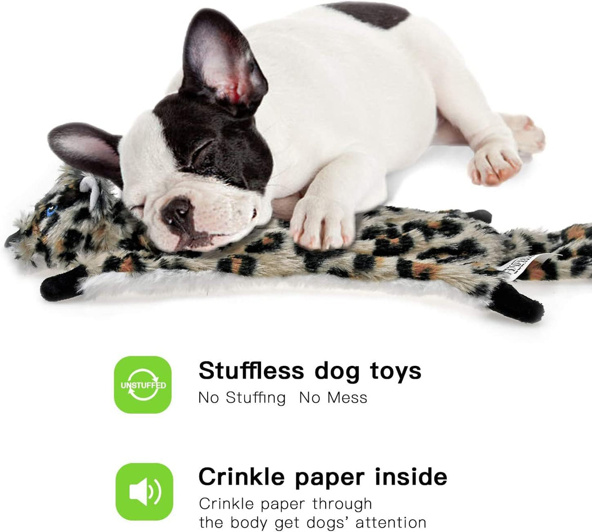 SHARLOVY Dog Squeaky Toy No Stuffing 6 Pack, Dog Toys Crinkle for Puppy