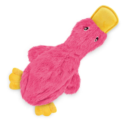 Best Pet Supplies Interactive Squeaky Dog Toy - Crinkle Duck, Blue