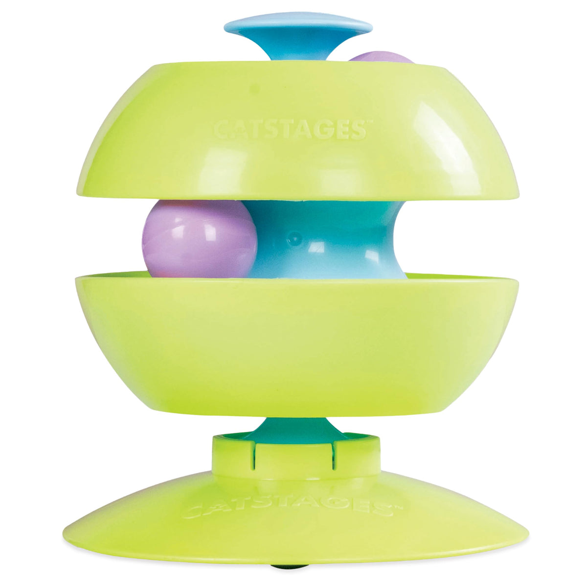 Catstages Tower of Tracks Interactive Cat Toy, 6 Spinning Balls, 10" x 5.3"