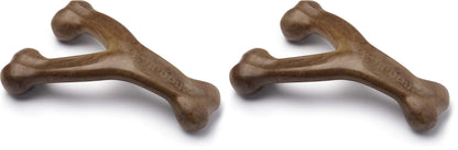 Benebone Wishbone Dog Chew Toy for Aggressive Chewers, Real Bacon, Medium