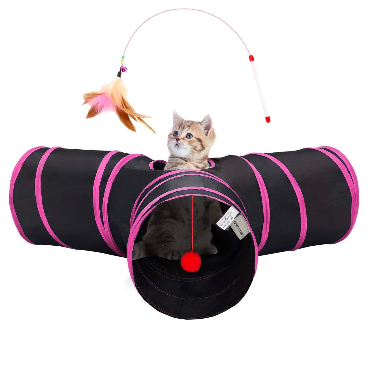 Tempcore Pet Tunnel Tube Cat Toys, Cat Tunnels for Indoor Cats