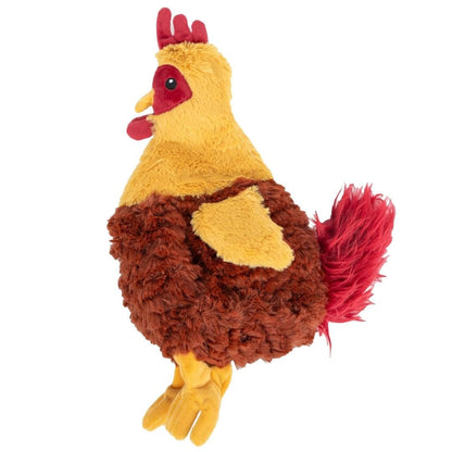 Best Pet Supplies Interactive Squeaky Dog Toy - Crinkle Chicken, Beige