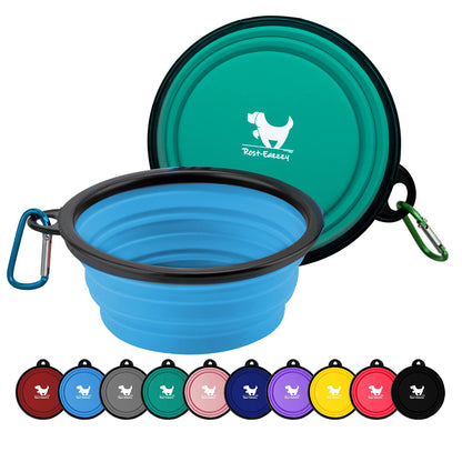 Rest-Eazzzy Collapsible Dog Bowls, 2 Pack Sturdy Portable Dog Water Bowls