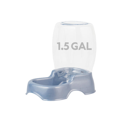 Petmate Pet Cafe Gravity Water Dispenser, 0.75 GAL, Pearl Gray