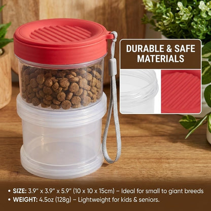 Airtight Dog Food Storage Container 1L Cat Treat Jar Water Bottle