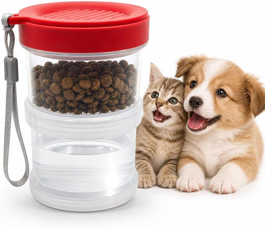 Airtight Dog Food Storage Container 1L Cat Treat Jar Water Bottle