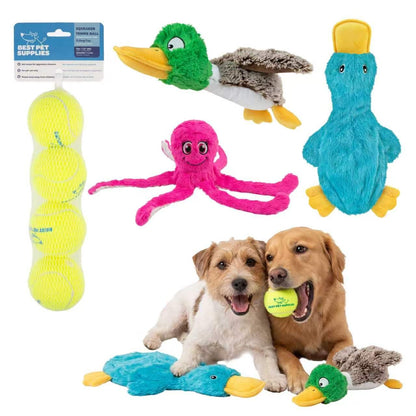 Best Pet Supplies 2-in-1 Fun Skin Stuffless Dog Toy - Wild Duck, Medium