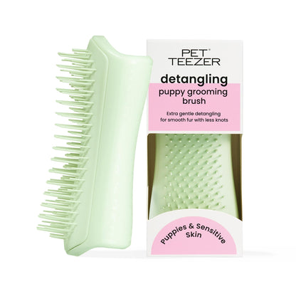 Pet Teezer Puppy Essential Dog Brush, Extra Soft Teeth, Wet or Dry, Purple