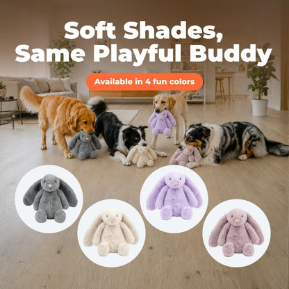 Best Pet Supplies Bunny Buddy Squeaky Plush Dog Toy - Beige, Medium