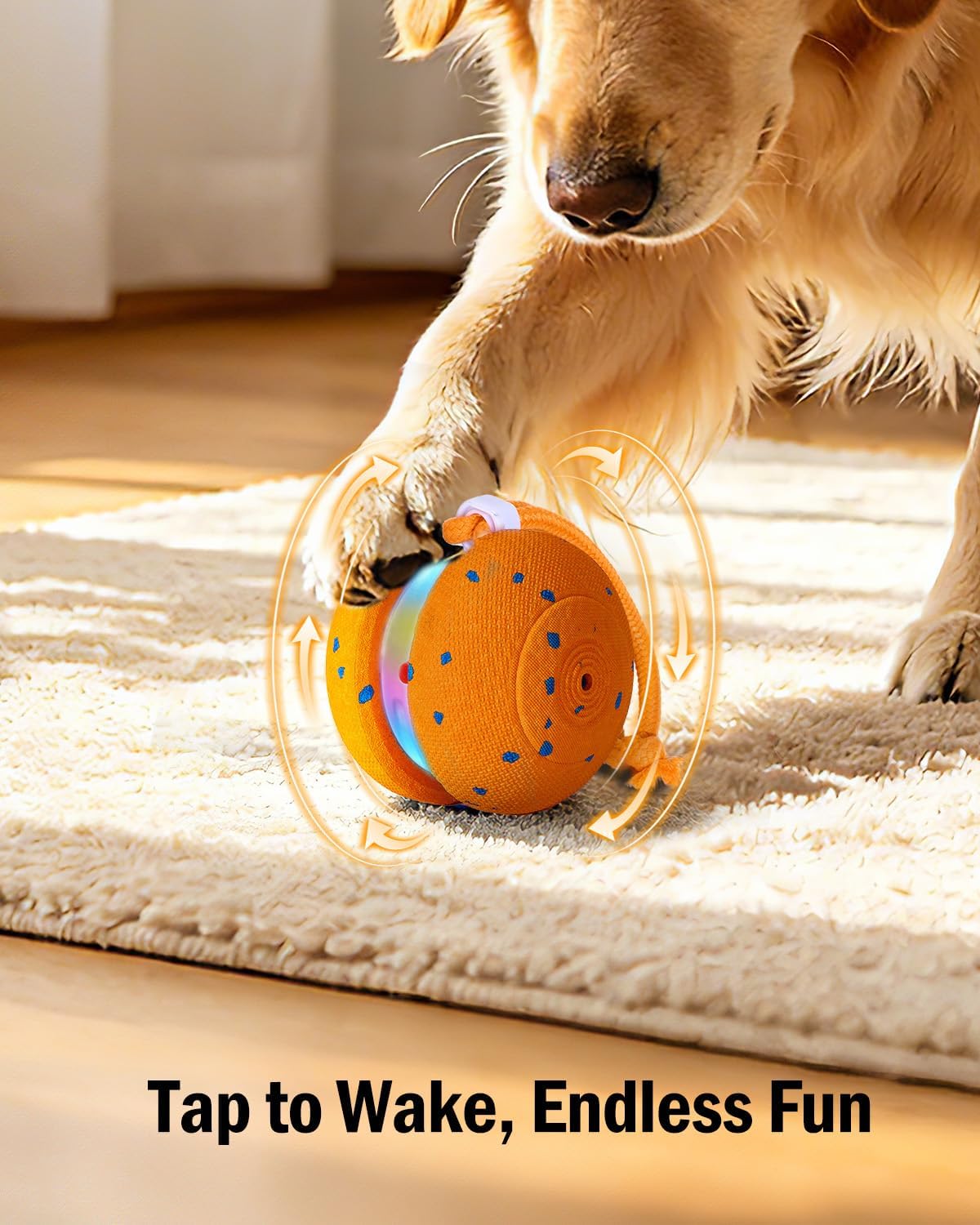osou Interactive Dog Toy, Automatic Moving Dog Ball Toy with 2 Speed Modes
