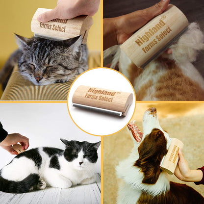 Professional Deshedding Grooming Tool for Dogs & Cats,Wood Pets Groomer 5In