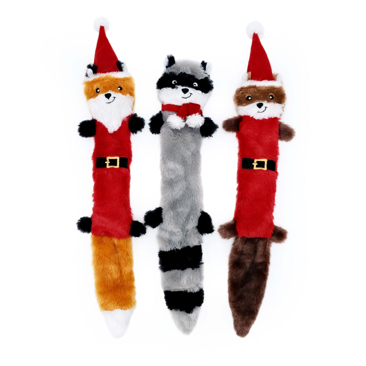 ZippyPaws Skinny Peltz No Stuffing Dog Toy Pack to Keep Them Busy - 18"