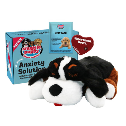 Snuggle Puppy Heartbeat Toy, Calming Comfort, Medium Breeds - Biscuit