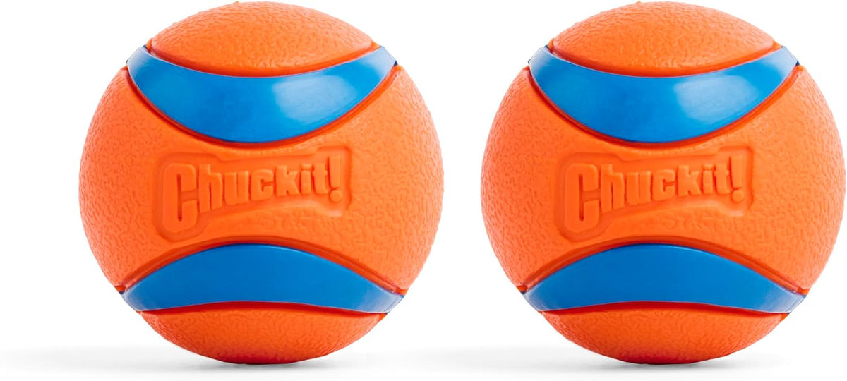 Chuckit! Ultra Ball Dog Toy, Durable Rubber, Medium 2.5-in, 2 Pack