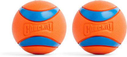 Chuckit! Ultra Ball Dog Toy, Durable Rubber, Medium 2.5-in, 2 Pack