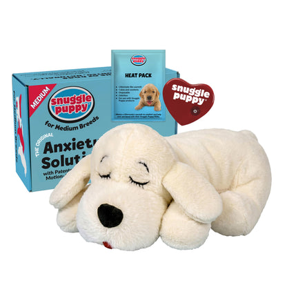 Snuggle Puppy Heartbeat Toy, Calming Comfort, Medium Breeds - Biscuit