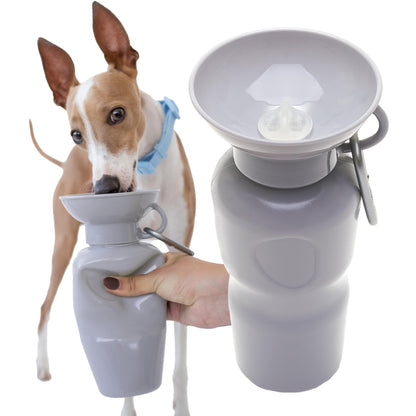 Springer Dog Water Bottle | Portable Travel Drinking Feeder Dispenser for Dogs & Puppies | As Seen on Shark Tank | Leak-Proof Bowl | BPA-Free | Outdoor Walking, Hiking & Travel | 22oz Blue
