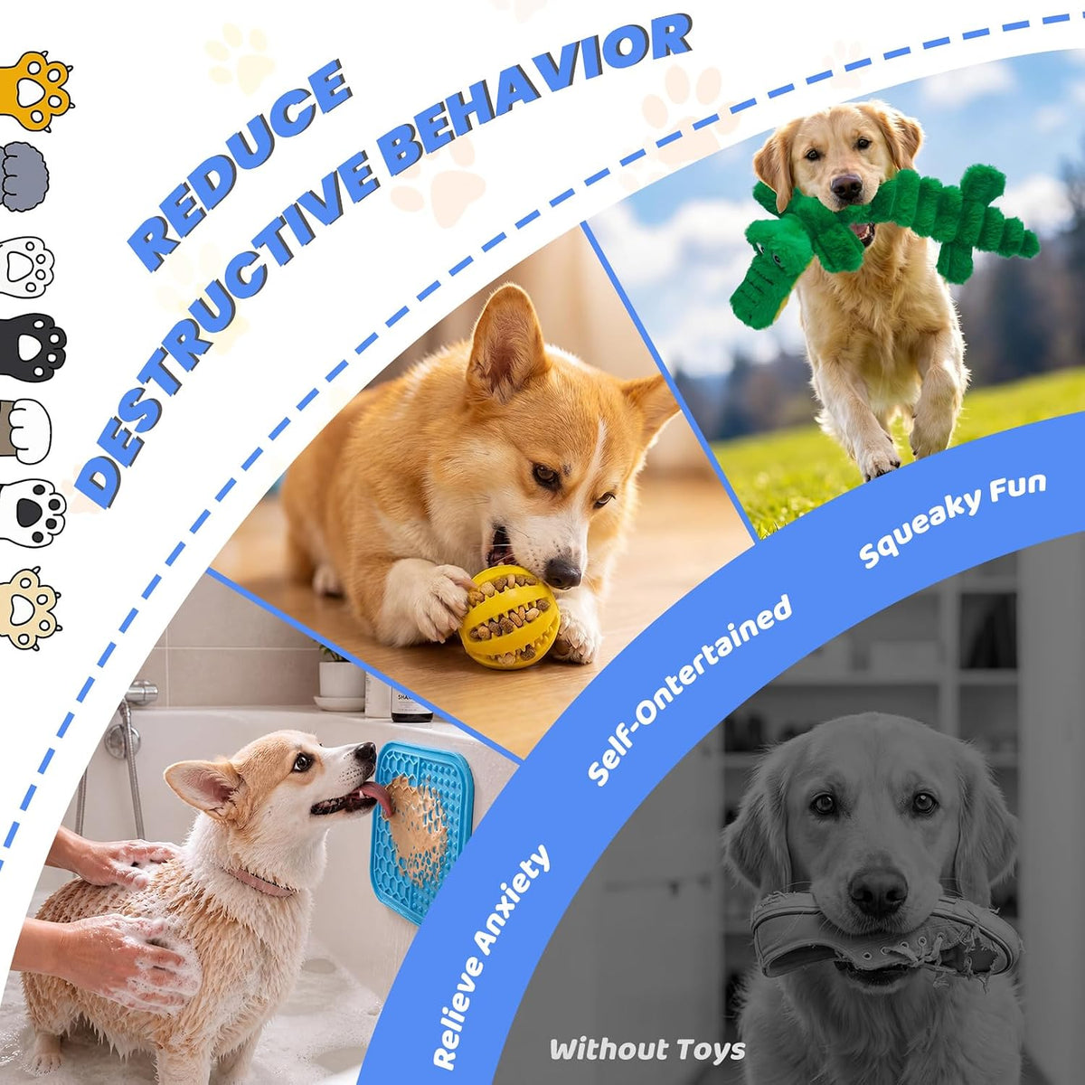10-Pcs Dog Puzzle Toy for Boredom, Interactive Enrichment Set