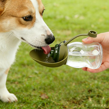 Portable Dog Water Bottle, ABS + Silicone Pet Water Dispenser