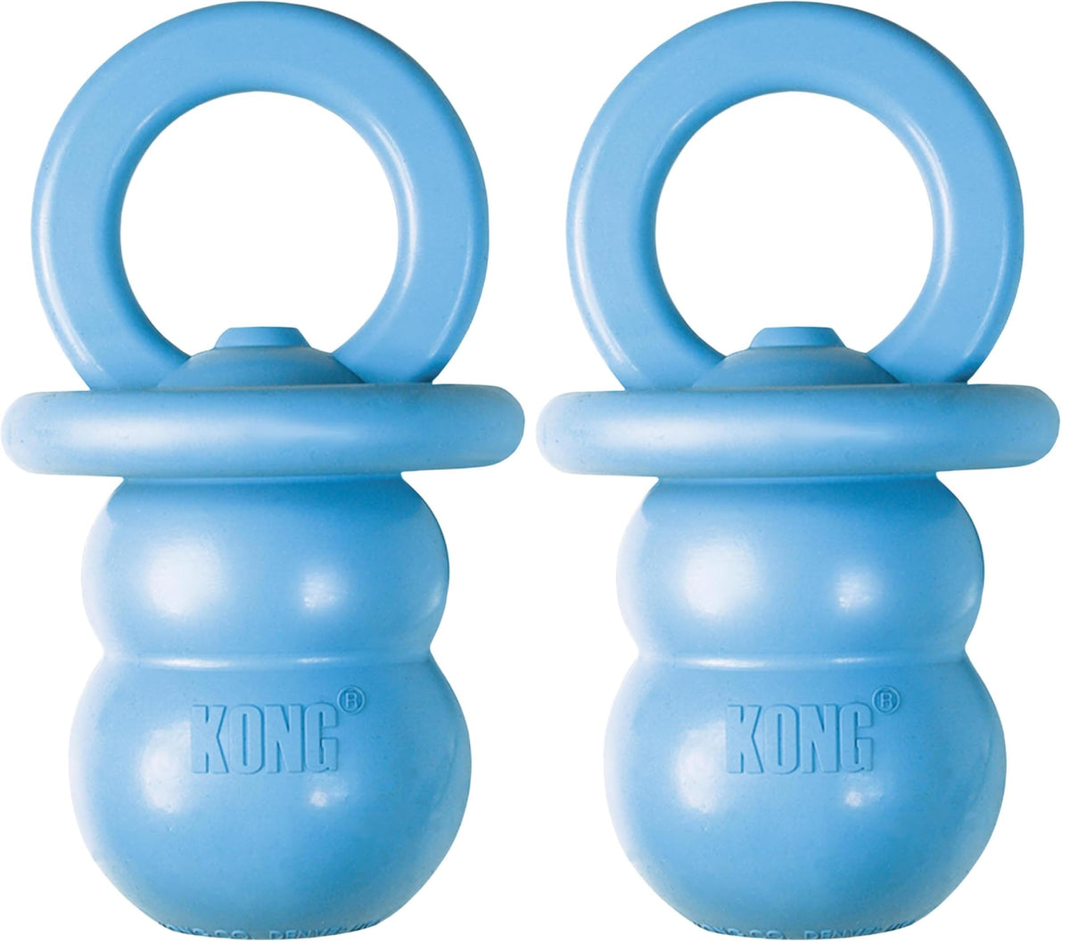 KONG Puppy Binkie, Natural Rubber Teething Toy, for Small Puppies, Blue