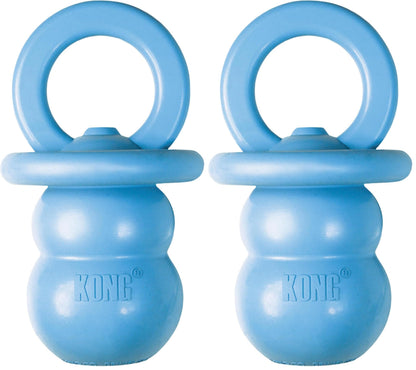 KONG Puppy Binkie, Natural Rubber Teething Toy, for Small Puppies, Blue