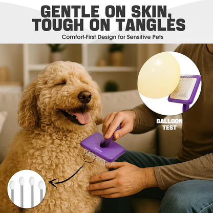 Bonteck Dog Slicker Brush for Dogs Grooming Kit 5PCS Long Haired Doodles
