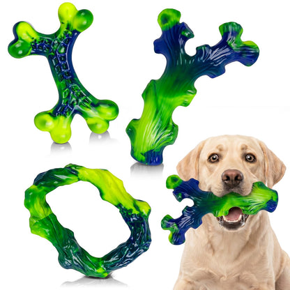 Frienhund Tough Dog Toys for Aggressive Chewers 3 Pack, Indestructible Dog Toys for Large Dogs, Dog Chew Toys, Aggressive Chew Toys to Keep Them Busy, Dog Toy for 30-75lbs Medium/Large Breeds