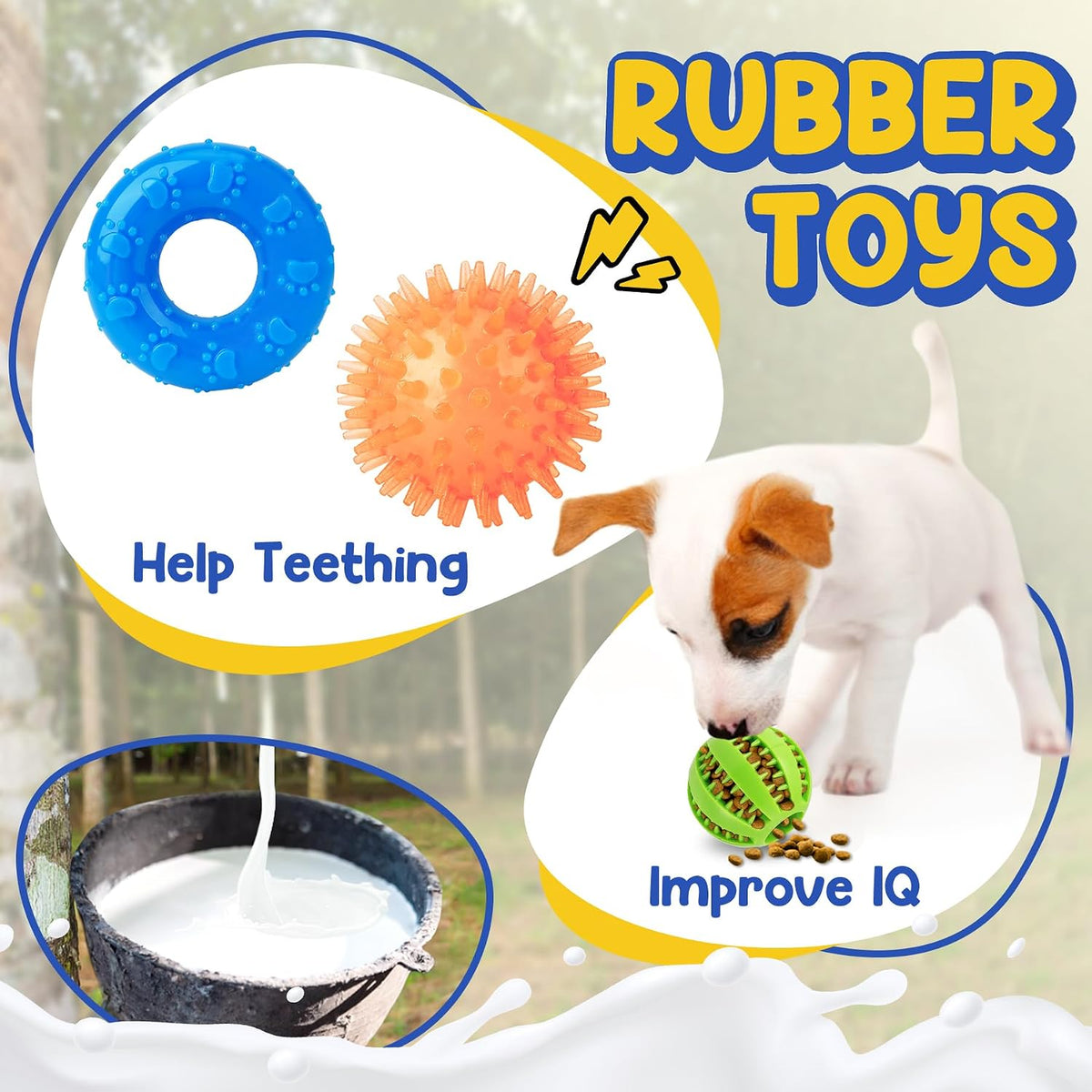 Puppy Toys for Teething, 9 Pack Cute Dog Chew Toys for Small Dogs