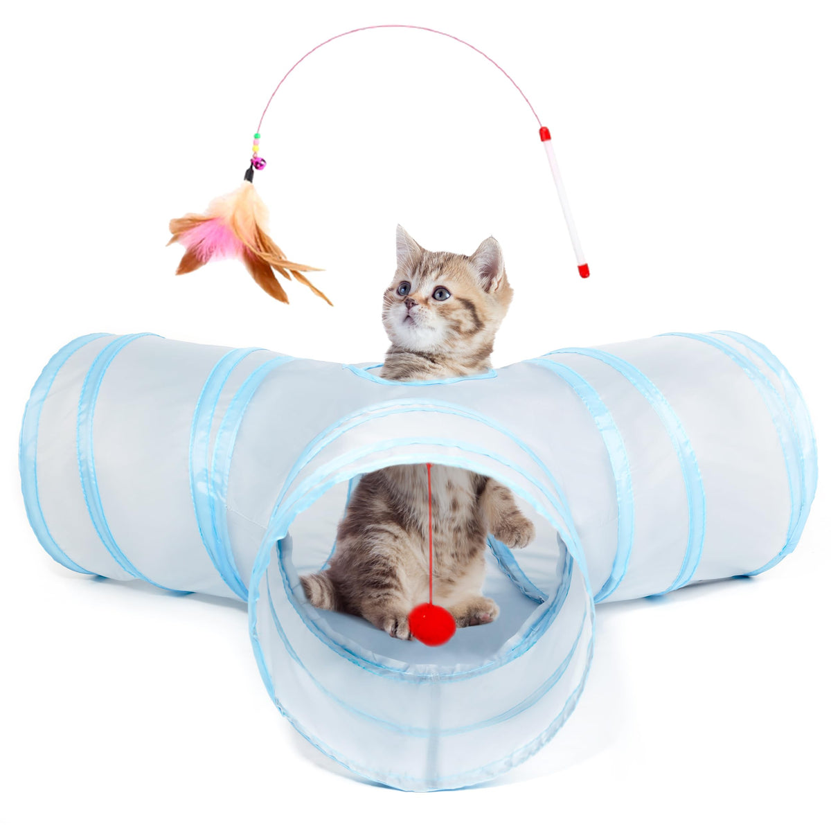 Tempcore Pet Tunnel Tube Cat Toys, Cat Tunnels for Indoor Cats