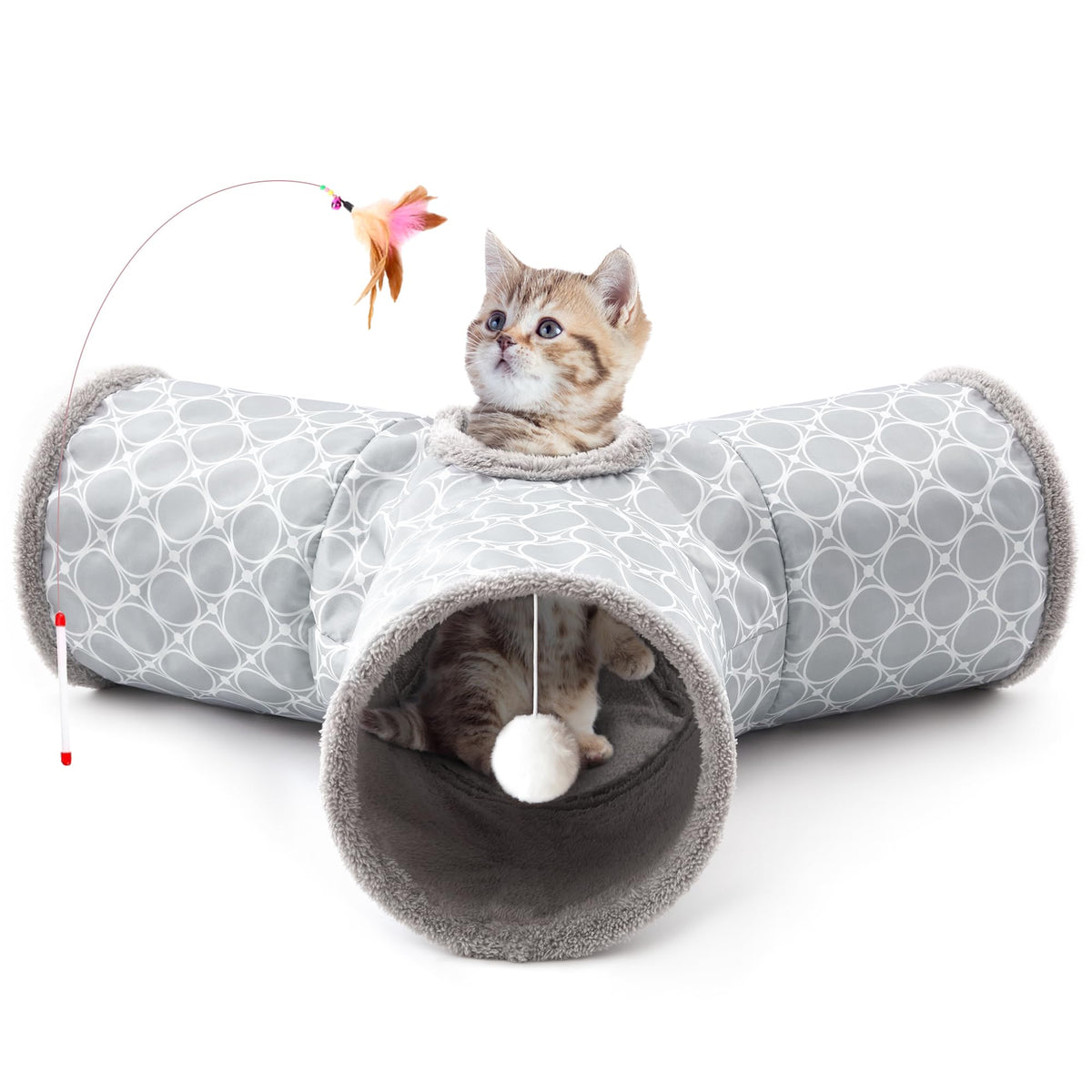 Tempcore Pet Tunnel Tube Cat Toys, Cat Tunnels for Indoor Cats
