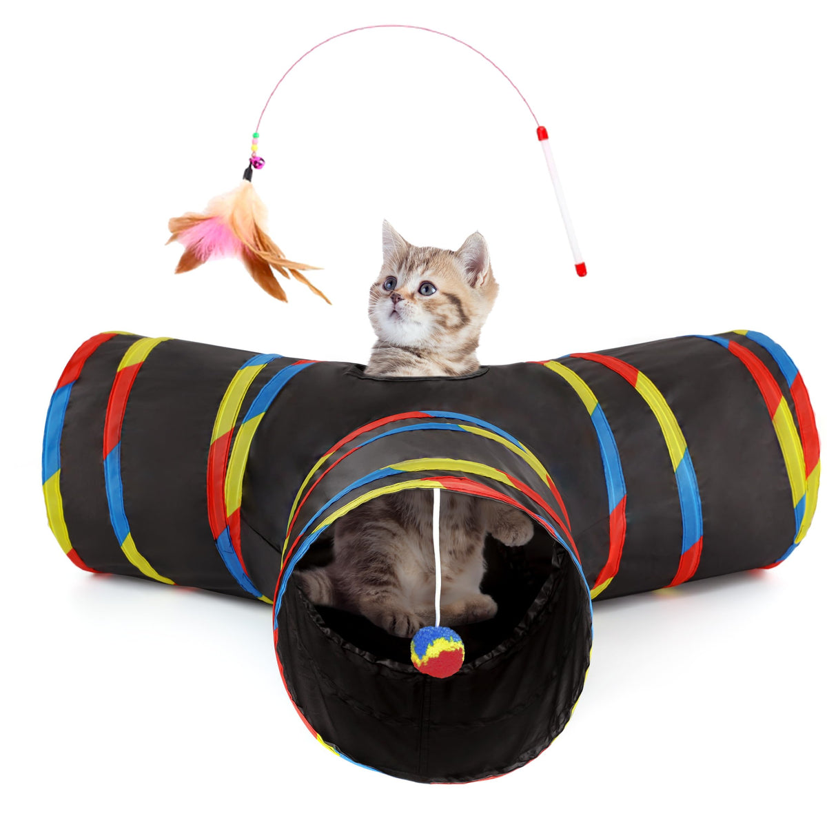 Tempcore Pet Tunnel Tube Cat Toys, Cat Tunnels for Indoor Cats